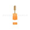 Cabezal de pulido de acero de tungsteno dorado, esmalte de uñas, herramienta de pulido de la superficie de la uña, cabezal cilíndrico único calvo, broca para esmalte de uñas