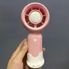 Lindo ventilador de mano sin aspas de Hello Kitty, ventilador mini portátil recargable silencioso de dibujos animados para niña, venta al por mayor