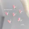Pedrería para Uñas Mariposa Tridimensional Nueva Tridimensional Doble Capa Ala Fina Brillante Hielo Transparente Estilo Puro Deseo Joyería de Aleación