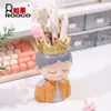 Portalápices de Princesa de Cuento de Hadas y Príncipe Almacenamiento Creativo Adornos de Escritorio Lindo Dibujo Animado Estante de Almacenamiento para Estudiantes Regalo con Corazón de Niña