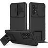 Funda protectora multifuncional con soporte tridimensional para Samsung S26Ultra A54 5g con ventana deslizante protección de lente funda para teléfono