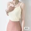 Verão Transfronteiriço Estilo Coreano Retrô Cyber Celebridade Regata Feminina Tricotada para Usar por Baixo ou por Cima Blusa Básica Sem Mangas Ins Moderna