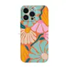 Funda para Teléfono Retro Abstracta de Flor y Manzana 17PM Bloqueo de Color Arte Floral Película Dura para iPhone 18