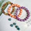 Pulsera Bodhi Tallada Calabaza Blanca Tang Ocho Bordes Raíz de Bodhi Weathered Cuentas de Buda Pulsera de Mano Wen Jugar Joyería Accesorios