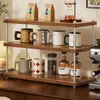 Portavasos, organizador de escritorio, aparador, mostrador de bar, estante de exhibición de tazas de múltiples niveles, estante de almacenamiento para tazas de té y tazas de café