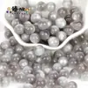 Acessórios de joalheria DIY imitação olho de gato contas redondas furo reto glitter em pó fino resina contas soltas material de pulseira de miçangas feita à mão