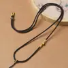 Collar con Cordón de Cuerda Trenzada Brújula de los Ocho Tesoros Cordón Colgante de Cuerda de Cuerda de Jade Tejida a Mano por Método Antiguo Puede Colgar Candado