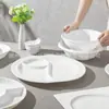 Plato creativo chino de melamina blanca vajilla de banquete de cocina privada plato de hotel restaurante plato de sopa plato de aperitivo plato personalizado