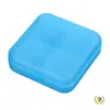 Mini Organizador de Pastillas de Cuatro Compartimentos Portátil para Viaje de Una Semana para Equipaje de Mano Linda Caja Pequeña para Joyería y Almacenamiento de Medicinas