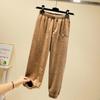 D111 Calças Quentes Infantis Forradas com Lã Roupa Infantil para Meninas Inverno Pijama Quente Calças Grossas para Bebê