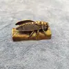 Ornamento de Cigarras de Latão Peso de Papel de Cigarras de Cobre Puro Famoso por Sua Fama Peso de Papel Decoração de Estudo Sala de Estar Escritório Antigo