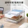 Organizador de libros de escritorio, estante para archivos con clasificación por materia, estantería de varias capas, estante de almacenamiento de documentos de oficina