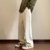 Pantalones de pana para hombre en stock, venta al por mayor de fábrica, color liso, para exteriores, pierna recta, resistentes, deportivos para hombre en otoño