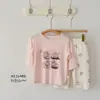 Coelho de Pão 2026 Verão Lyocell Classe A Conjunto de Pijama Infantil Desenho Animado Gola Redonda Meninos e Meninas Roupas de Ar Condicionado Estilo Fino