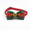 Año Nuevo Rojo y Verde Serie Navideña Bicolor Lazo para Mascota Lazo Joyería Hecha a Mano Collar Lazo para Gato y Perro