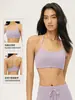 Sutiã esportivo de alta qualidade com elasticidade 6-way para mulheres, com bojos fixos, design sexy em Y nas costas, sutiã de yoga, roupa íntima fitness para Pilates
