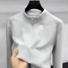Sudadera con media cremallera de forro polar cepillado de doble cara para hombre, nueva colección otoño/invierno 2026, cuello alto, retiene el calor, cálida, manga larga, capa base