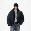 Fornecimento direto da fábrica primavera retrô americano falso dois PU jaqueta bomber curta masculina bonita jaqueta de alta qualidade moda