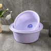 Lavabo de Dormitorio Estudiantil, Ampliado y Engrosado, Cubeta de Plástico de Color Sólido, Lavabo de Baño para Lavar Bebés, Lavar Pies, Cubeta de Lavandería para el Hogar