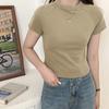 Camiseta de manga curta feminina na moda verão 2023 nova camisa elegante de top top top