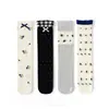 Calcetines de Tobillo de Lunares Florales para Niñas, Estilo Coreano, Calcetines a Cuadros con Lazo de Media Caña, Calcetines Largos Versátiles para Bebés Niñas