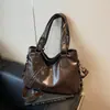Bolsas Retro Transfronterizas para Mujer, Gran Capacidad, Nuevo Bolso Cruzado de Hombro de Comercio Exterior, Bolso Tote Casual Simple, Bolso para Viajar