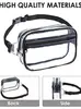 Riñonera Deportiva Transparente de PVC Transfronteriza Cruzada con Correa de Hombro Ajustable, Bolsa de Almacenamiento para Playa, Bolsa Visible para Estadio, En Stock