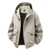 Chaqueta Nueva para Hombre Moda Casual con Capucha Deportes al Aire Libre Ropa de Carga Resistente al Viento Marca de Moda Traje de Montañismo Chaqueta de Primavera y Otoño
