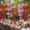 Set de pancartas de San Valentín transfronterizo "Sé Mi San Valentín", decoraciones colgantes en forma de corazón y tela de fondo para decoraciones de fiesta