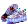 Zapatos de Rodillos Automáticos de Cuatro Ruedas Personalizados de Venta Directa de Fábrica con Ruedas, Zapatos con Ruedas Retráctiles y Destellantes para Estudiantes