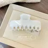 Grampo de Cabelo Retangular Meio Preso Elegante Minimalista Estilo Francês Transparente Gelo Brilho Fino, Presilha de Cabelo de Alta Qualidade, Acessório de Cabelo Pinça Tubarão Feminino