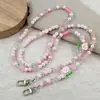 Bolso Cruzado de Perlas Irregulares Lanyard Largo Portátil para Teléfono Móvil Lanyard Sencillo de Perlas para Teléfono Móvil Cadena para Teléfono Móvil Cadena Cadena