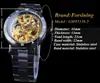 Forsining Reloj Mecánico Automático Impermeable Hueco Tallado Moda Casual para Hombre Estilo Europeo y Americano Venta al por Mayor