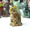 [Adornos de Gato de la Suerte] Resina Tallada a Mano Mascota de la Suerte Decoración para Hogar y Tienda Creativo