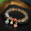 Pulsera de León Hacedor de Fortuna Cinco Elementos Tierra Hacedor Pulsera de Topacio Natural Imitación Nueva Pulsera de Alta Gama para Mujer Joyería al por Mayor
