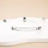 Materiales de Impresión a Color y Grabado Transfronterizos, Pequeños Regalos, Etiquetas Curvas, Pulseras Tejidas, Regalos Navideños Huecos con Forma de Corazón de Acero Inoxidable