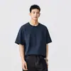 Camiseta Masculina Pesada de Manga Curta com Design de Ombro Caído, Nova Marca de Moda de Verão 2026, Caimento Solto, Top Casual Versátil