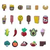 Diretamente do fabricante: Charms de sapato Croc gourmet feitos de material de borracha macia, fivelas de sapato removíveis para tamancos de sola grossa