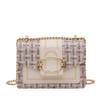 Bolsa Pequena Estilo Coreano Feminina 2024 Novo Estilo Versátil Corrente Bolsa Quadrada Pequena Moda Outono Casual Ombro Transversal