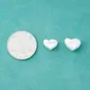 Prata Pura 999 Retrô 3D Prata Dura Coração Formato de Coração Espaçadores Contas Coração Pêssego Coração Acessórios de Prata DIY Pulseira de Cristal Joias de Prata