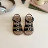 Sandalias para Niñas Zapatos de Princesa 2025 Verano Nuevo Estilo Suela Suave Pedrería Estilo Princesa Zapatos de Playa para Niños con Sandalias de Falda