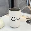 Estilo Crema Acero Inoxidable 304 Taza para Enjuague Bucal Taza Dental para Pareja Taza para Lavar Taza para Cepillo de Inodoro Doméstico Cilindro Dental para Cepillo de Dientes