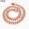 Pulsera de Cadena Cubana de Aleación Europea y Americana con Diamantes 13 mm Totalmente Diamantada Estilo Antiguo Estilo Hip-Hop Collar Chapado en Oro para Hombres y Mujeres