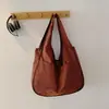 Bolsa de Compras Estilo Coreano para o Dia a Dia Mais Vendida Dobrável Portátil Bolsa de Ombro Única de Nicho Grande Capacidade Estilo College Bolsa Tote Ins