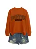 Clima de café Amazon eBay sitio independiente moda casual para mujer otoño e invierno cuello redondo manga larga sudadera