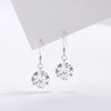 Aretes de Gancho de Plata de Ley 925 de 1 Quilate Moda Geométrica Estilo Ins Pendientes Sencillos Versátiles Pendientes de Circonita Estilo Coreano Venta al por Mayor