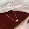 Collar Corazón de Banda de Möbius para Mujer Simple Versátil Moderno Diario Cadena para Clavícula Entrelazada