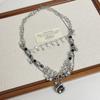 Collar de Borla de Circonita Estilo Spice Girl Milenio Y2K Accesorios para Mujer Cadena para Clavícula de Nicho de Gama Alta Collar de Nuevo Estilo Distintivo