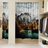 Cortina de Puerta de Vestidor Minimalista Moderna de Arena Púrpura Flotante Personalizada Cortina con Estampado Digital Diseño Personalizado de Espejo Cruzado Dropshipping