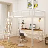 Litera con Escritorio Debajo, Adecuada para Uso Doméstico, Dormitorio de Adultos, Cama de Apartamento, Cama del Segundo Piso en Dúplex, Cama Loft, Cama Elevada para Apartamento Pequeño